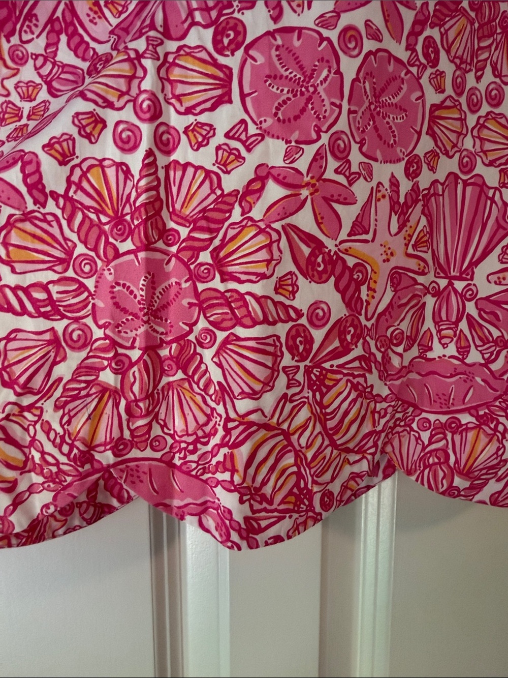 Lilly Pulitzer Pink & Yellow Shell-Print Scalloped Hem Skirt - Picture 4 of 7